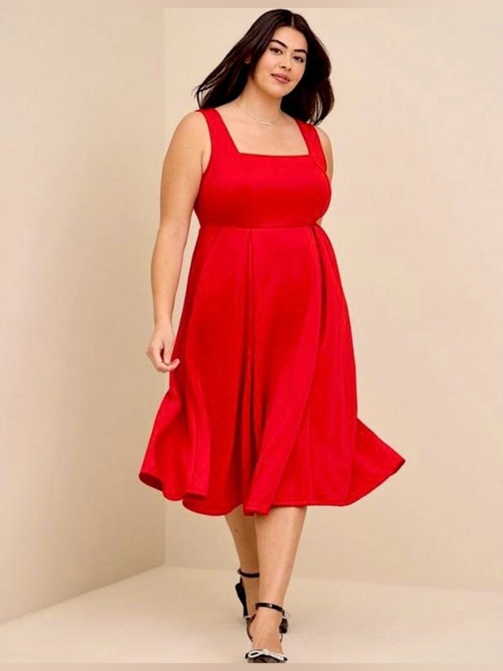 Torrid Midi Scuba Square Neck Skater Dress. Brand New With Tags. Size 3.